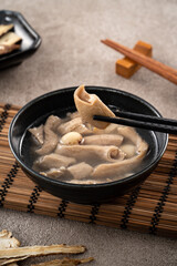 Four Tonics Soup. Delicious traditional Chinese herb flavor food.