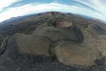 Aerial view of volcanos on Lanzarote © Nico