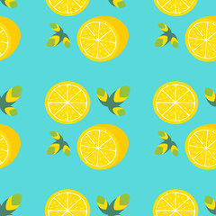 Abstract background pattern blue lemon decorative. Vector