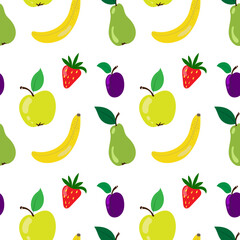 Pattern seamless from juicy colorful fruits. Vector
