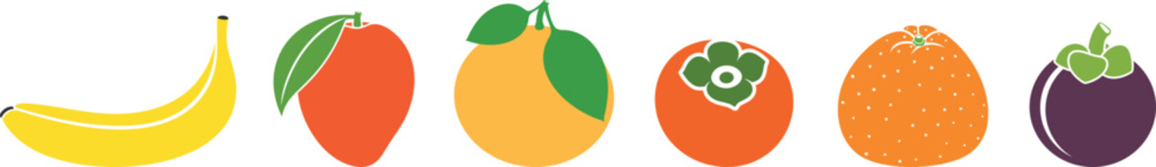 Fruit logo. Isolated fruit on white background