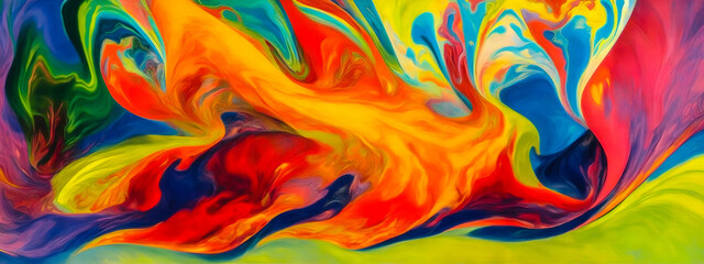 Twisted, colorful background in the shapes of flowing liquid