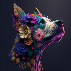 Floral dog