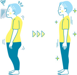 ダイエットに成功したシニア男性のビフォーアフター