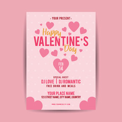 Valentines day celebration flyer template