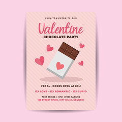 Valentines day Party Event Flyer template