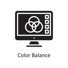 Color Balance Vector Solid Icon Design illustration. Design and Development Symbol on White background EPS 10 File