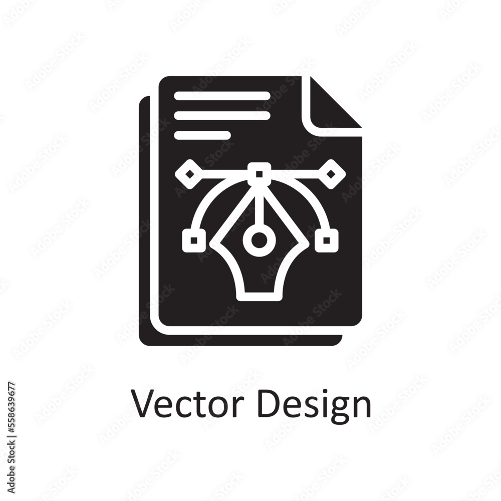 Poster vector design vector solid icon design illustration. design and development symbol on white backgrou