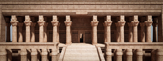 3d illustration render.Egypt ancient temple background