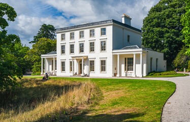 Greenway Hous and Garden over River Dart, Home of Agatha Christie, Greenway, Galmpton, Devon,...