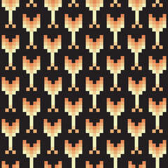 Seamless pattern Abstract pixel vector illustration on background fabric pattern design wallpaper.