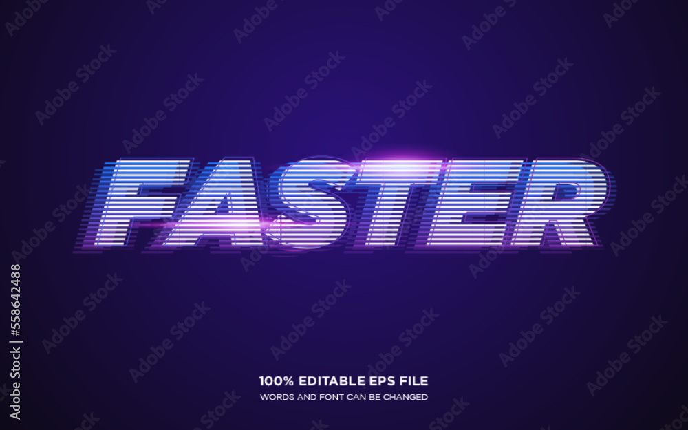 Fototapete faster editable text style effect