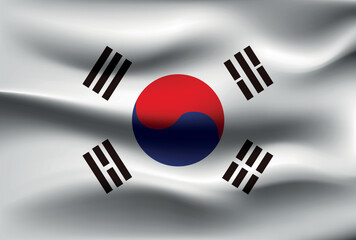 Flag of korea, vector illustration