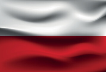 Fototapeta na wymiar Flag of poland, vector illustration