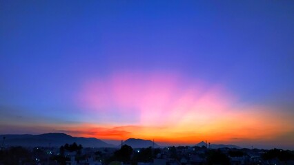 Obraz premium sunset in the mountains