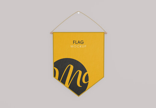 Isolated Flag Mockup
