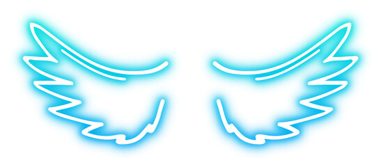 Obraz premium Collection of Wing neon