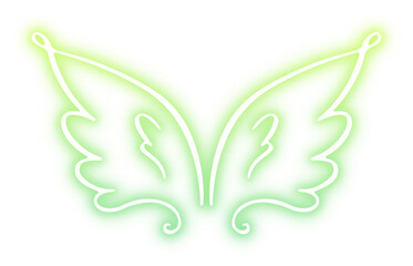 Obraz premium Collection of Wing neon