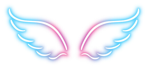 Obraz premium Collection of Wing neon