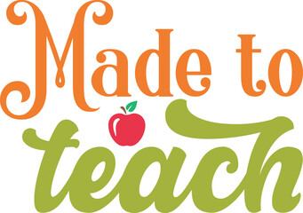 Naklejka premium Retro Teacher SVG Design
