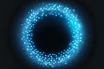 Halftone blue glitter backdrop. Generative AI