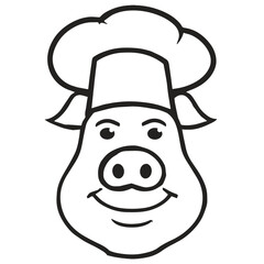 Pig Chef Cartoon