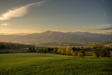 Looking Out Over Open Field In Cades Cove