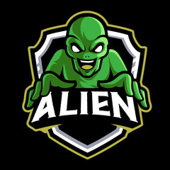 Alien esport mascot logo design vector © Ilhustrator