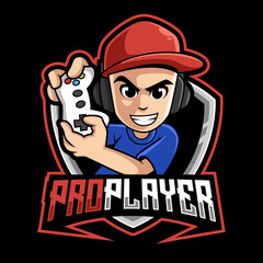 Gamer esport mascot logo design