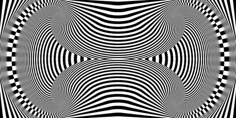 black and white stripes background , texture with lines, illusion image