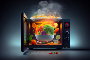 Cooking food concept