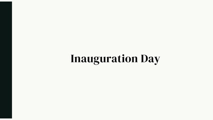 Fototapeta na wymiar happy Inauguration Day black slide