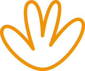 Hand drawn leaves flat icon