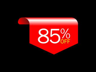 85 offer tag discount vector icon stamp , Vector illustration.
