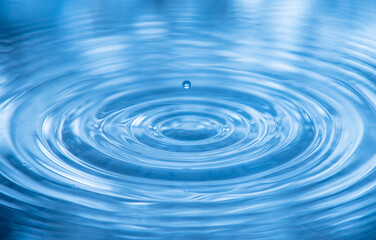 Naklejka na ściany i meble Water droplets and ripple