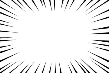 Comic book flash explosion, Speed lines, and action speed frame