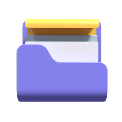 Illustration of a folder with aesthetic colors suitable for web, apk or additional ornaments for your project