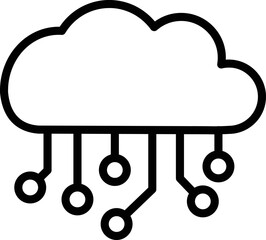 Cloud technology Vector Icon
