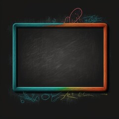 Chalkboard background.Generative AI