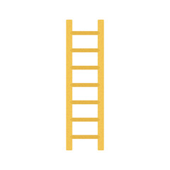 Wooden Ladder Flat Illustration. Clean Icon Design Element on Isolated White Background