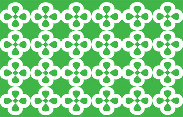 pattern with green leaves