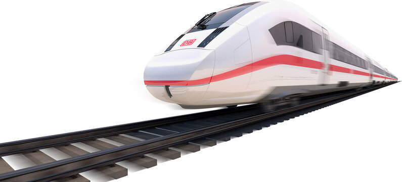 ICE train intercity express deutsche bahn ice 4 railway hq cutout motion blur
