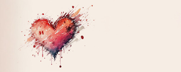 Valentine Heart Watercolour (Generative Art)