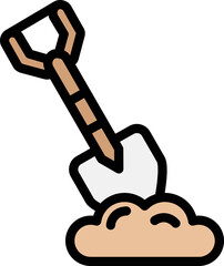 Shovel Vector Icon Design Illustration