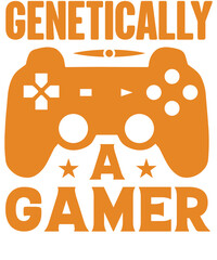 Genetically A Gamer T-shirt designs.