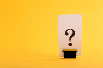 Question Mark Business Concept With Yellow Background