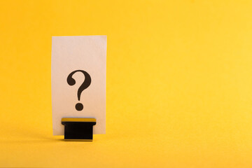Question Mark Business Concept With Yellow Background