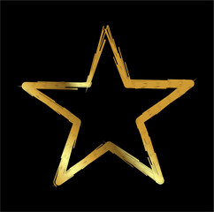 gold star. Grunge gold star