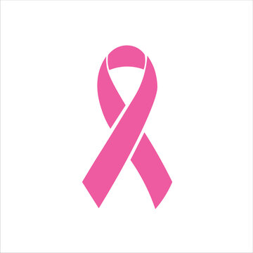 pink ribbon in support of women icon, vector, illustration