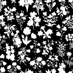 Seamless pattern from flowers. Vector stock illustration eps10. 